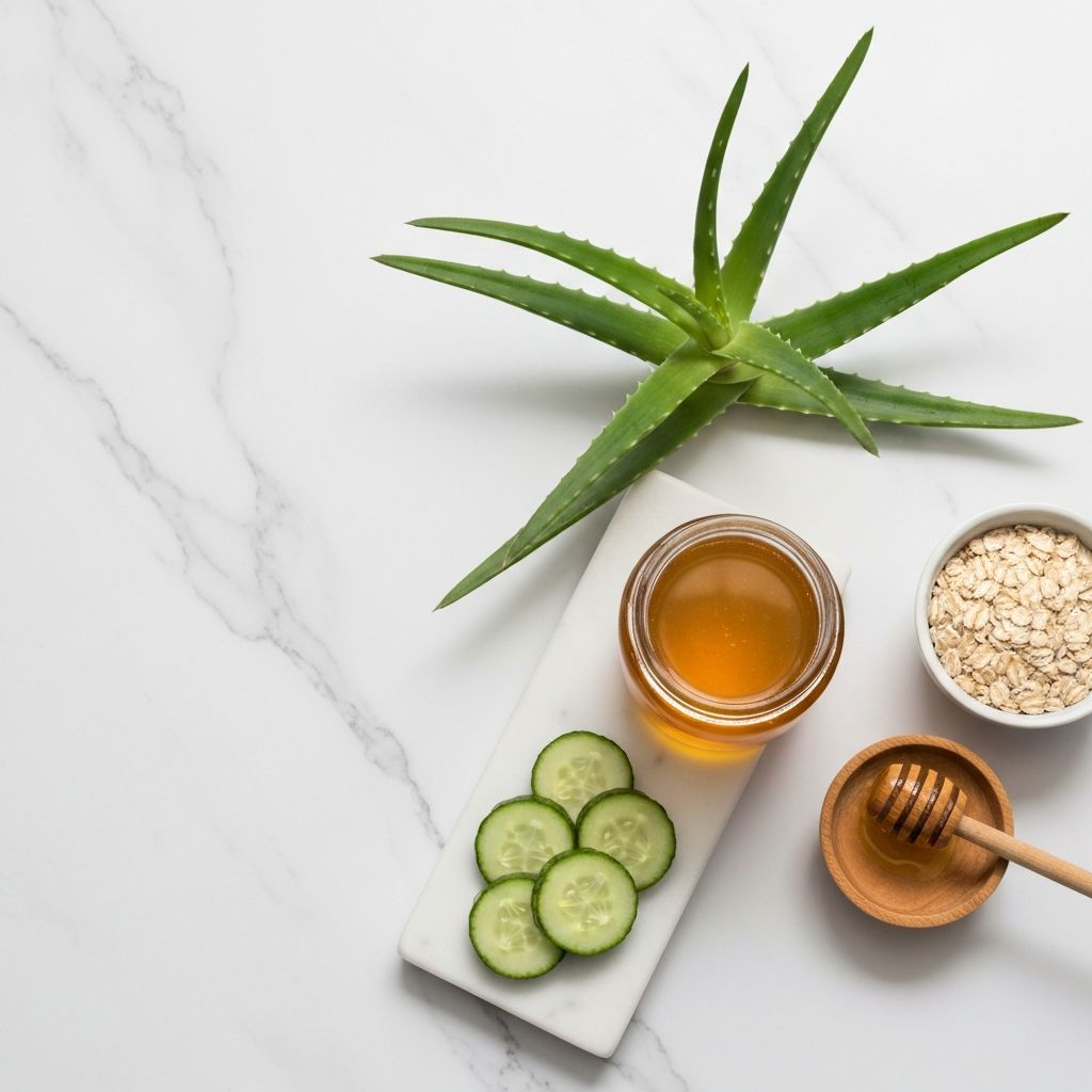 Ingredientes naturales dispuestos de forma decorativa